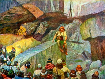 Samson i hulene i Etam av Tissot - Bibelen av James Jacques Joseph after Tissot