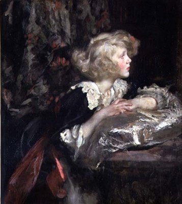 Portrett av Lady Diana Manners, senere Lady Diana Cooper av James Jebusa Shannon