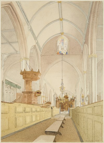 Interiør av Temple Church, med utsikt mot øst av James Johnson