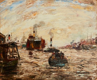 The Western Sun, River Clyde (olje om bord) av James Kay