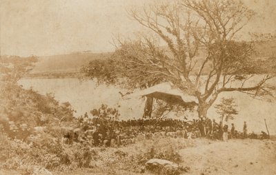 Opplesningen av et ultimatum til Zulu-høvdingene på Natal-siden av Drift Nedre Tugela av James Lloyd
