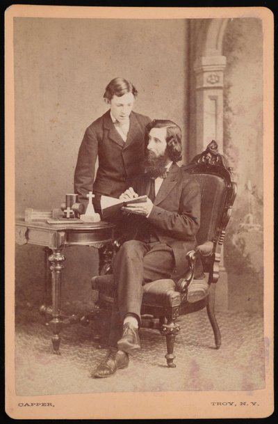 Portrett av Samuel Edward Warren 1831-1909 med student, før 1877. av James M Capper