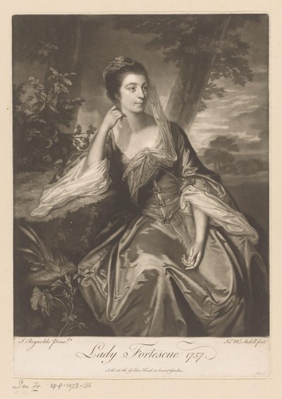 Portrett av Anne Fortescue Lady Fortescue (tittel på objekt) av James McArdell