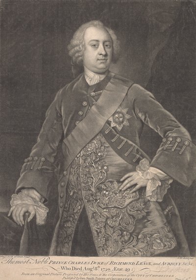 Prins Charles, andre hertug av Richmond, Lenox og Aubigny av James McArdell