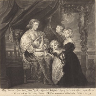 Familien Gerbier av James McArdell after Sir Peter Paul Rubens