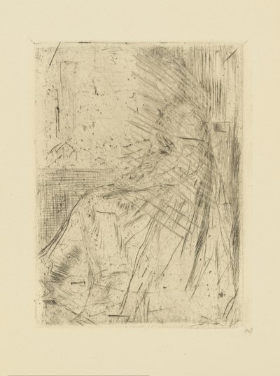 [76] Inntrykk fra kansellerte plater av Whistler - Maude, Sittende. av James Abbott McNeill Whistler