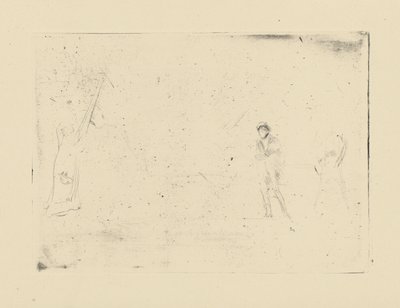 [76] Inntrykk fra kansellerte plater av Whistler - [To figurer]. av James Abbott McNeill Whistler
