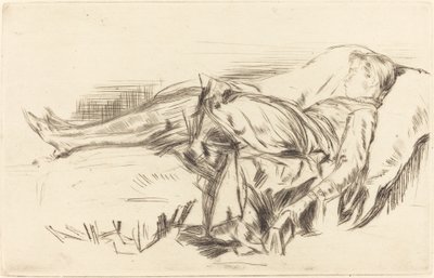 Et barn på en sofa, nr.2 av James Abbott McNeill Whistler