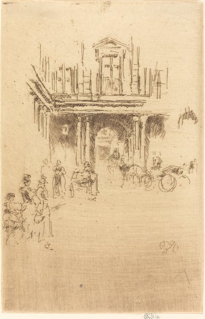 Et hjørne av Palais Royal av James Abbott McNeill Whistler