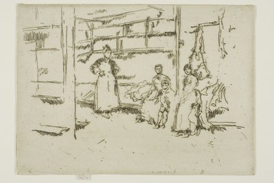 Etter salget, klesbørs, Houndsditch av James Abbott McNeill Whistler