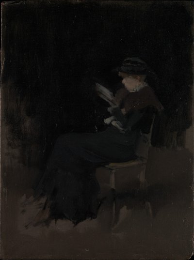 Arrangement i svart: lesende jente av James McNeill Whistler