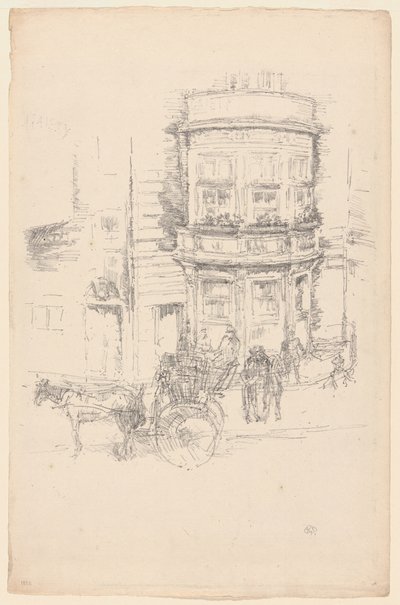Spatele Teatrului Gaiety Norwegian av James Abbott McNeill Whistler