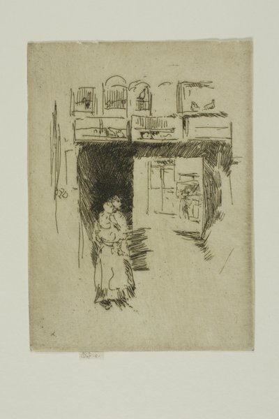 Fuglebutikk - Seven Dials av James Abbott McNeill Whistler