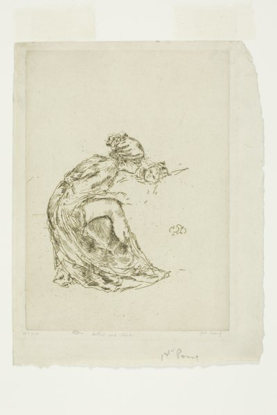 Cameo, nr. 1 (mor og barn) av James Abbott McNeill Whistler