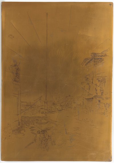 Kansellert trykkplate for <em>Den lille masten</em> av James Abbott McNeill Whistler