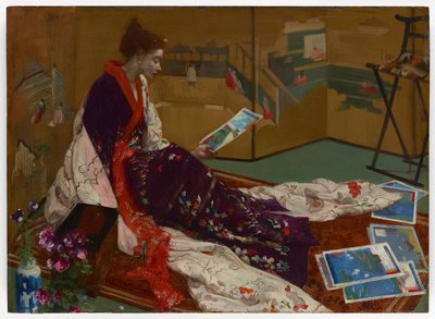Caprice i lilla og gull: The Golden Screen av James Abbott McNeill Whistler