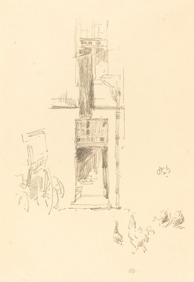 Haner og høner, Hôtel Colbert av James Abbott McNeill Whistler
