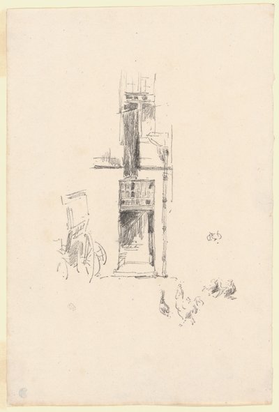 Haner og høner, Hôtel Colbert av James Abbott McNeill Whistler