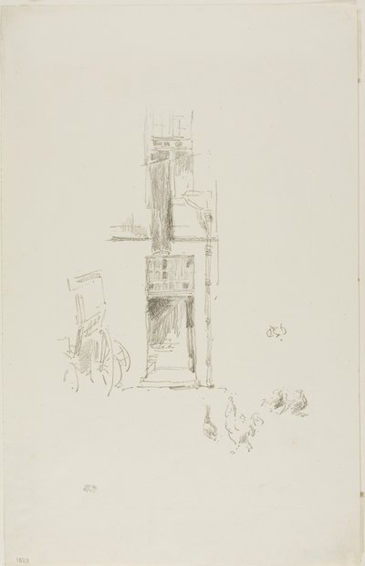 Haner og høner, Hôtel Colbert av James Abbott McNeill Whistler