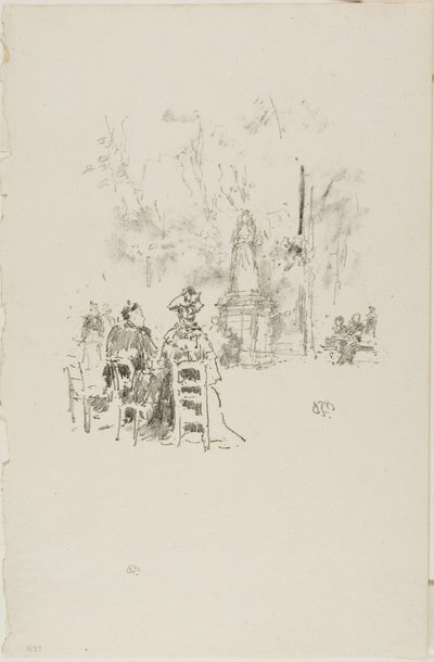 Samtale under statuen, Luxembourghagen av James Abbott McNeill Whistler