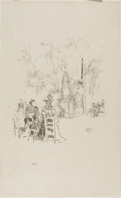 Samtale under statuen, Luxembourghagen av James Abbott McNeill Whistler