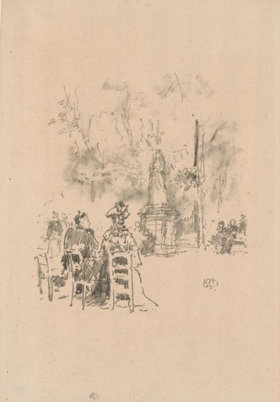 Samtale under statuen, Luxembourghagen av James Abbott McNeill Whistler