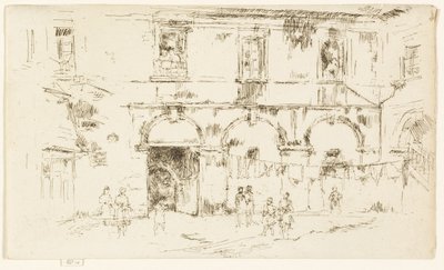 Court of the Monastery of St Augustine, Bourges av James Abbott McNeill Whistler