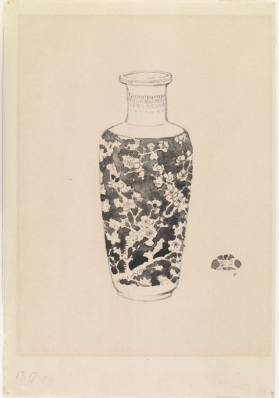 Sylindrisk vase med tykk hals av James Abbott McNeill Whistler