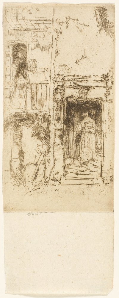 Døråpning, Stall - Loches av James Abbott McNeill Whistler
