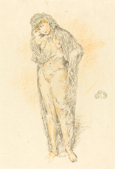 Drapert figur, stående av James Abbott McNeill Whistler