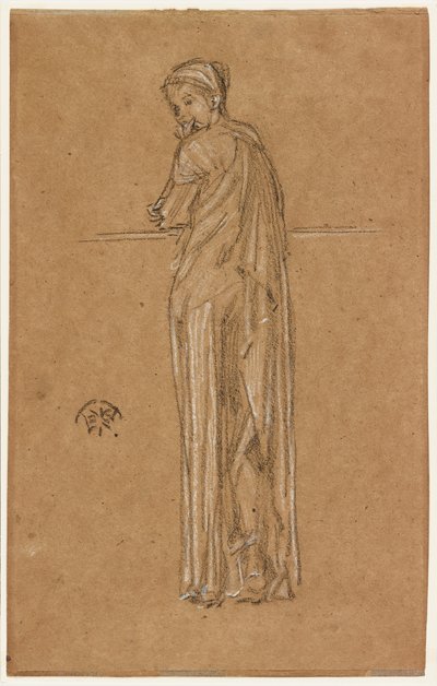 Drapert figur stående av James Abbott McNeill Whistler