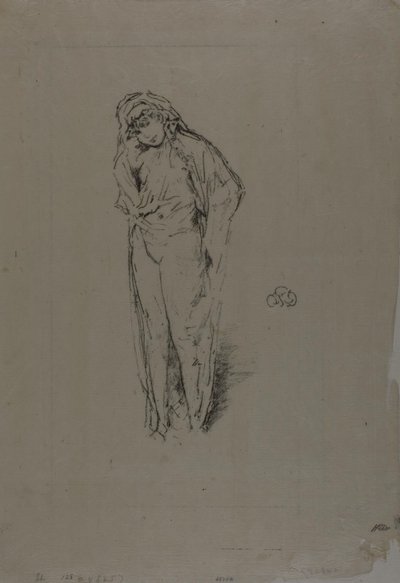 Drapert figur, stående av James Abbott McNeill Whistler
