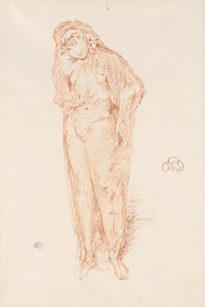 Drapert figur, stående av James Abbott McNeill Whistler