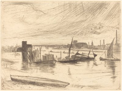 Tidlig morgen, Battersea av James Abbott McNeill Whistler