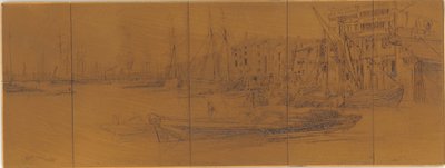 Etseplate: Thames Warehouses av James Abbott McNeill Whistler
