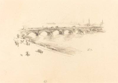 Kveld, Little Waterloo Bridge av James Abbott McNeill Whistler