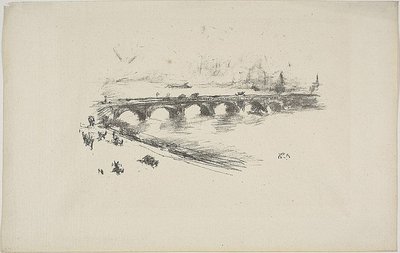 Kveld, Little Waterloo Bridge av James Abbott McNeill Whistler