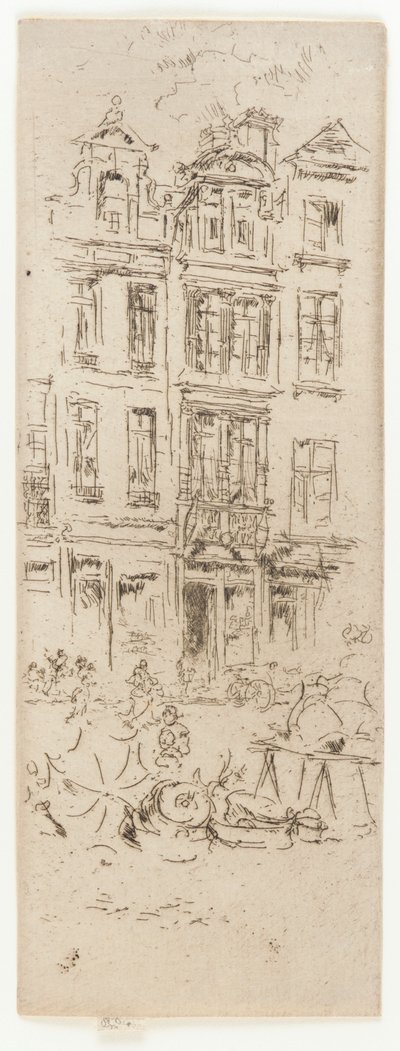 Blomstermarked, Brussel av James Abbott McNeill Whistler