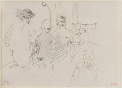 Fire menn ombord i en båt av James Abbott McNeill Whistler
