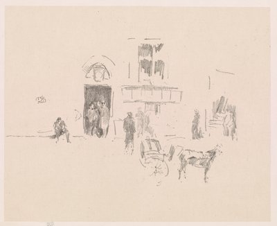 Gaiety Stage Door av James Abbott McNeill Whistler