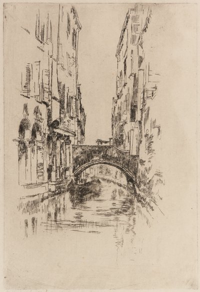 Gondol under en bro av James Abbott McNeill Whistler
