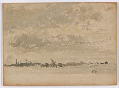 Grå og sølv – Purfleet av James Abbott McNeill Whistler