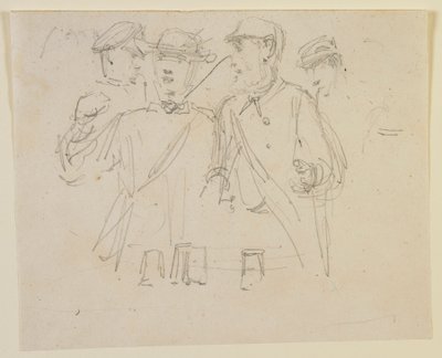 Gruppe på fire menn av James Abbott McNeill Whistler