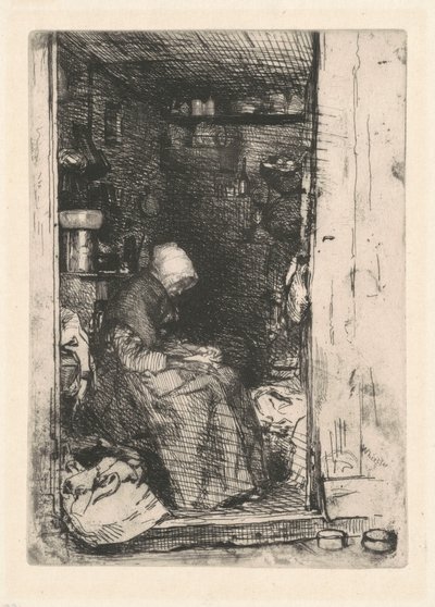 Den gamle kvinnen med filler av James Abbott McNeill Whistler