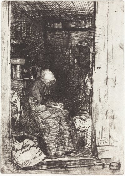 Den gamle kvinnen med filler av James Abbott McNeill Whistler