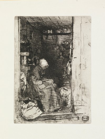 Den gamle kvinnen med filler av James Abbott McNeill Whistler