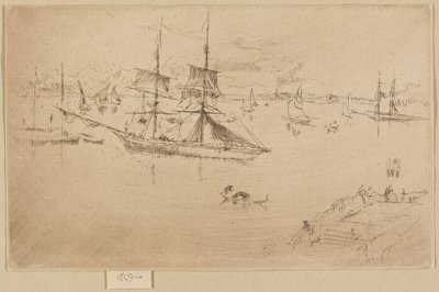 Lagune--middag av James Abbott McNeill Whistler
