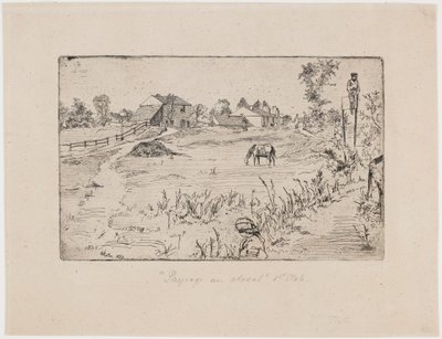 Landskap med hester av James Abbott McNeill Whistler