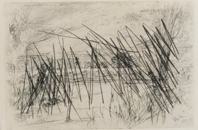 Landskap med en fisker av James Abbott McNeill Whistler