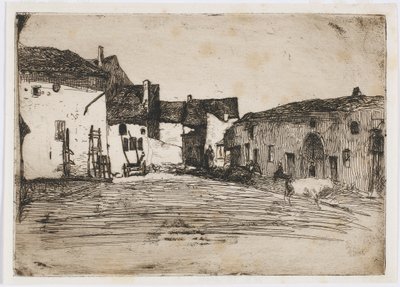 Liverdun. En av de tolv etsningene fra naturen av James Abbott McNeill Whistler